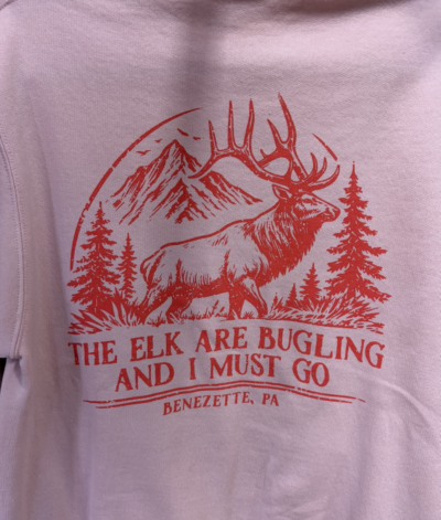 Crew Neck Pocket with Elk Bugling